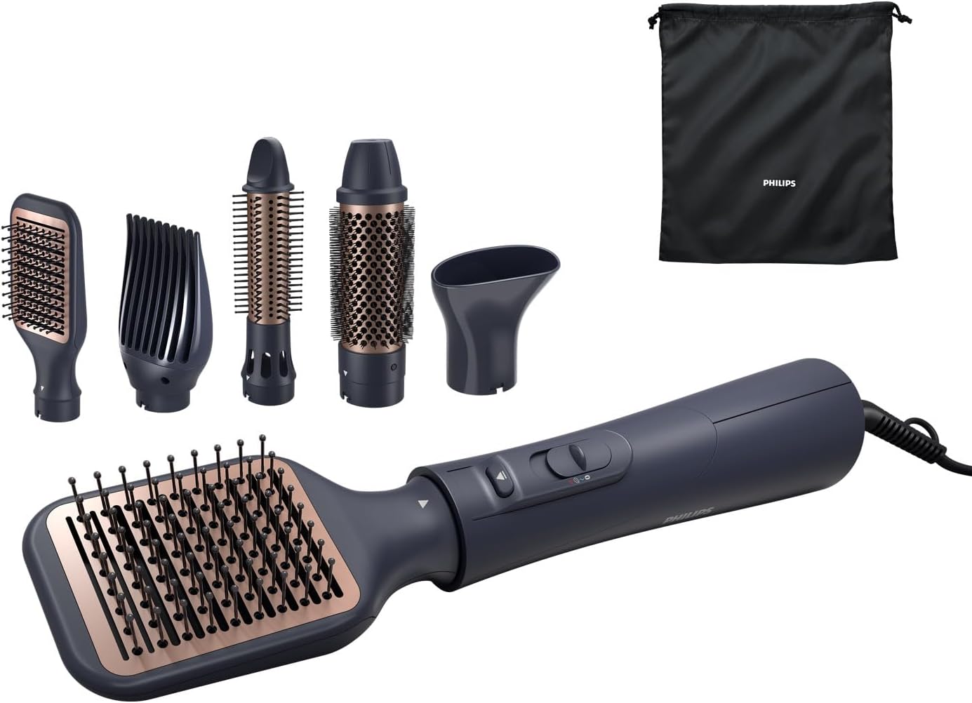 Philips Saç Şekillendirme ve Kurutma Seti BHA530/00, Argan Yağı Seramik Kaplama, 5 Aparat, 3 Isı ve Hız Ayarı