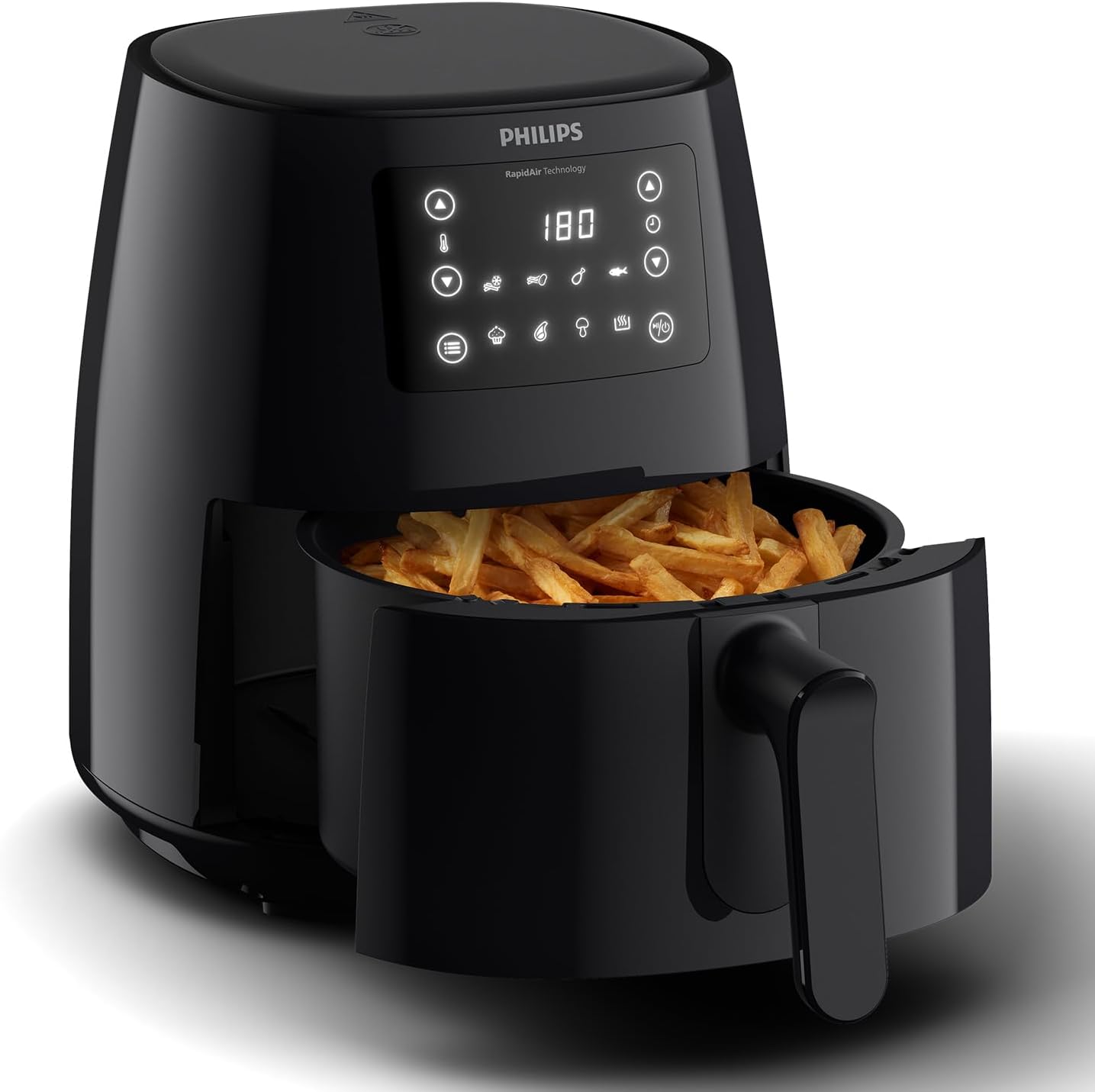 Philips 3000 Serisi Airfryer Large, Rapid Air Teknolojisi 4,1L, 7 Ayarlı Dokunmatik Ekran, Sıcak Tutma Özelliği, HomeID Uygulaması, Kullanımı ve Temizlemesi Kolay, HD9243/90