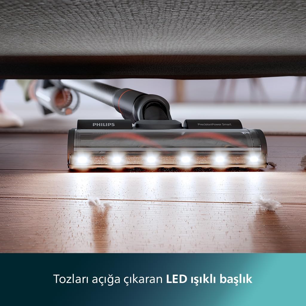 Philips 7000 Serisi Aqua 25.2 V Kablosuz Dik Süpürge, PowerCyclone 12, TriActive Akıllı Başlık, 80 dk'ya kadar Şarj, 3 Aşamalı Filtreleme, XC7053/01