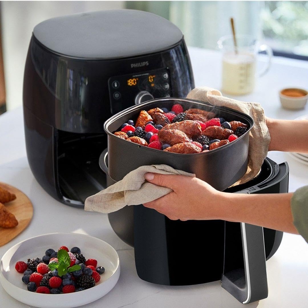 Philips 3000 Serisi Airfryer Large, Rapid Air Teknolojisi 4,1L, 7 Ayarlı Dokunmatik Ekran, Sıcak Tutma Özelliği, HomeID Uygulaması, Kullanımı ve Temizlemesi Kolay, HD9243/90