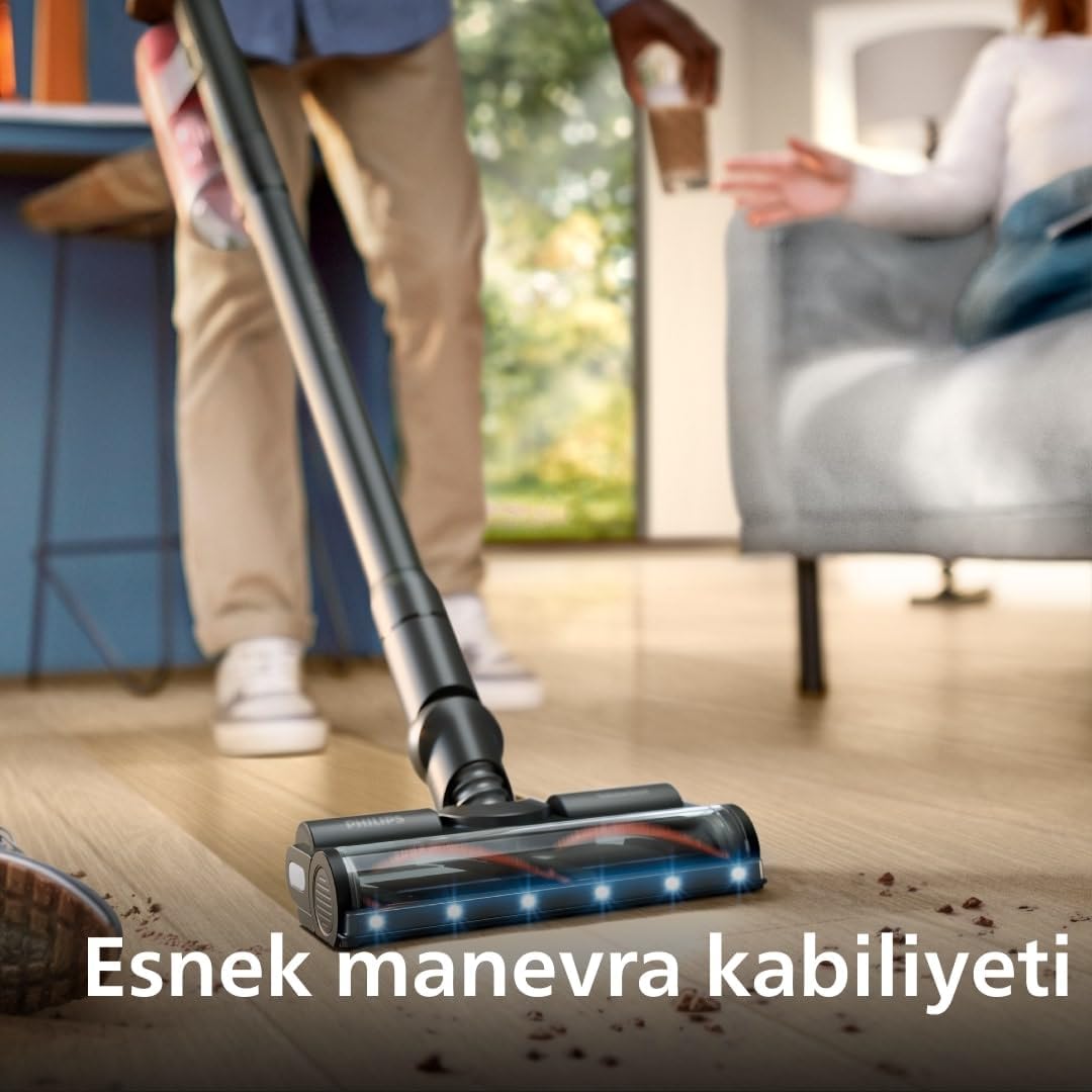 Philips 7000 Serisi Aqua 25.2 V Kablosuz Dik Süpürge, PowerCyclone 12, TriActive Akıllı Başlık, 80 dk'ya kadar Şarj, 3 Aşamalı Filtreleme, XC7053/01