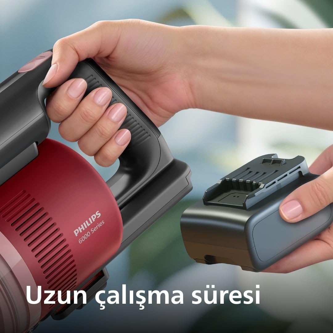 Philips 7000 Serisi Aqua 25.2 V Kablosuz Dik Süpürge, PowerCyclone 12, TriActive Akıllı Başlık, 80 dk'ya kadar Şarj, 3 Aşamalı Filtreleme, XC7053/01