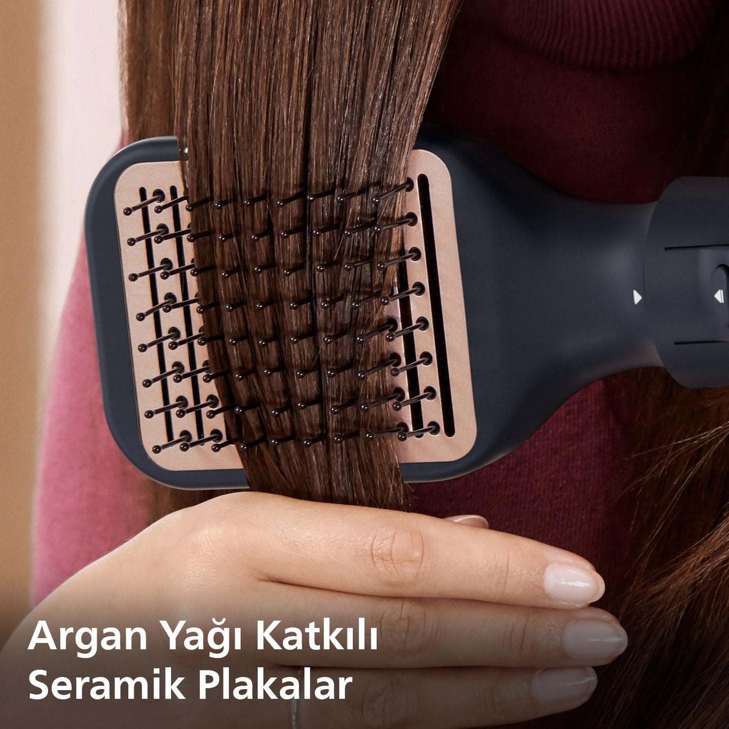 Philips Saç Şekillendirme ve Kurutma Seti BHA530/00, Argan Yağı Seramik Kaplama, 5 Aparat, 3 Isı ve Hız Ayarı