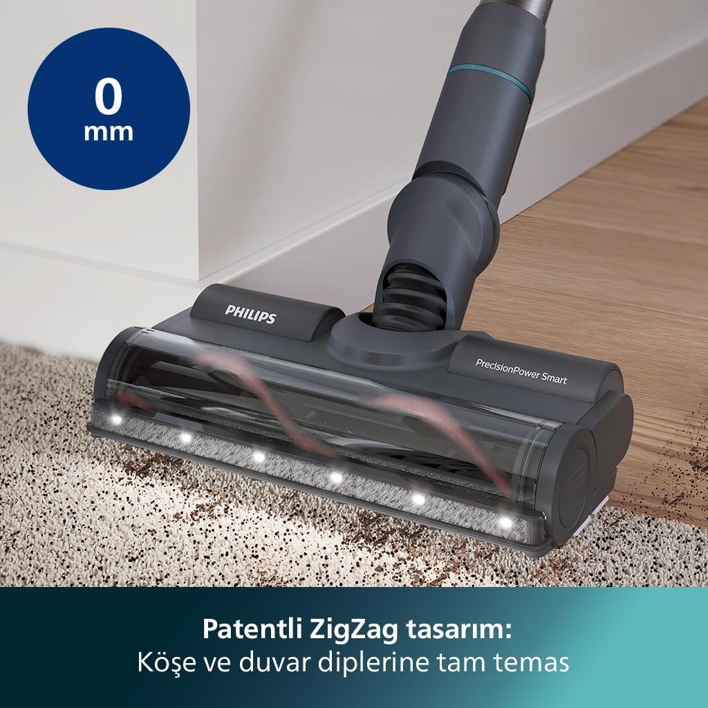 Philips 7000 Serisi Aqua 25.2 V Kablosuz Dik Süpürge, PowerCyclone 12, TriActive Akıllı Başlık, 80 dk'ya kadar Şarj, 3 Aşamalı Filtreleme, XC7053/01