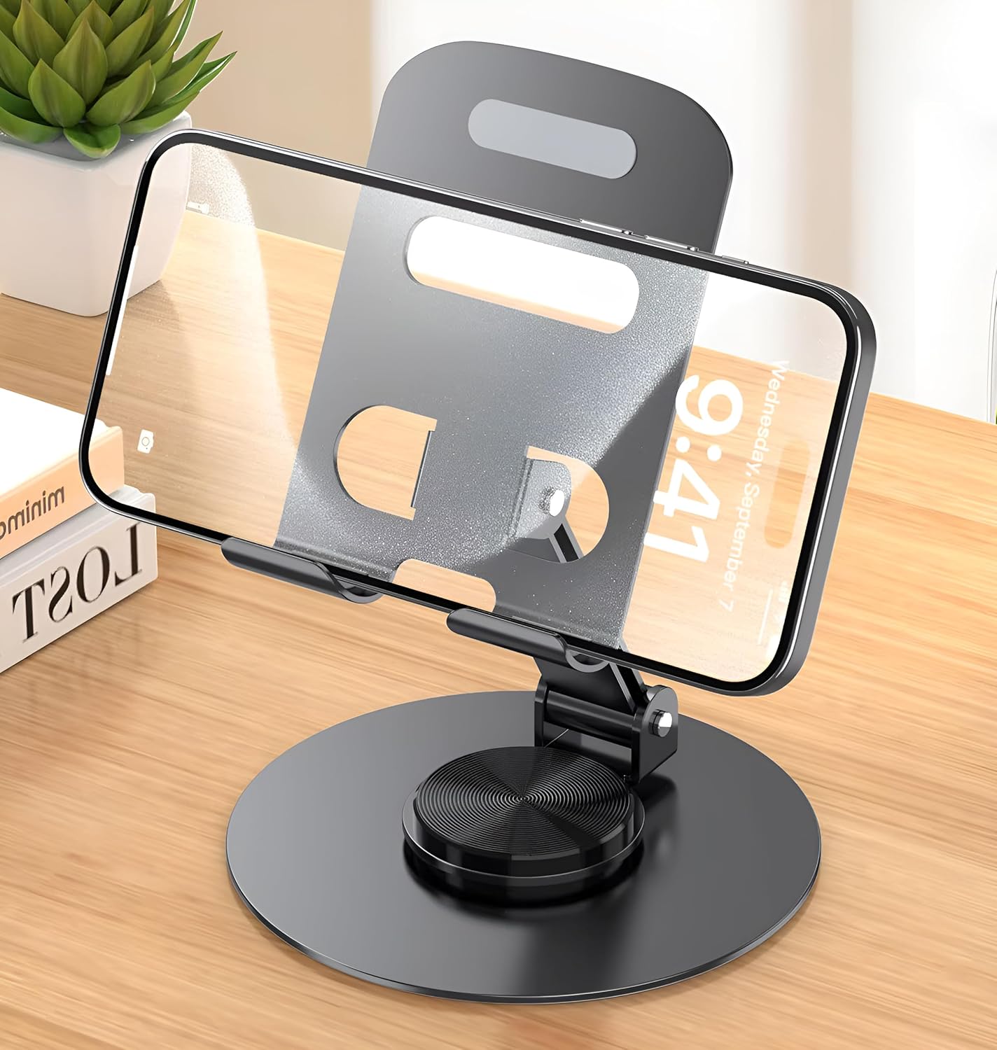 Minesk Magsafe ile Uyumlu Ultra Güçlü Mıknatıslı ve 360 Dönebilen yüksekliği ve Ekran Açısı Ayarlanabilen Vakum Sistemli Akıllı Telefon Tutucu (Vakumlu Manyetik)