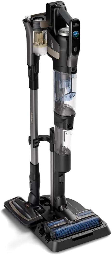 Philips Kablosuz Dikey Süpürge, Otomatik Temizleme ve Şarj İstasyonu,