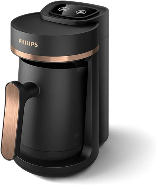 Philips 5000 Serisi Türk Kahvesi Makinesi, Közde Türk Kahvesi Pişirme Fonksiyonu, Kullanımı Kolay Dokunmatik Tuşlar, Siyah & Metal, HDA150/61