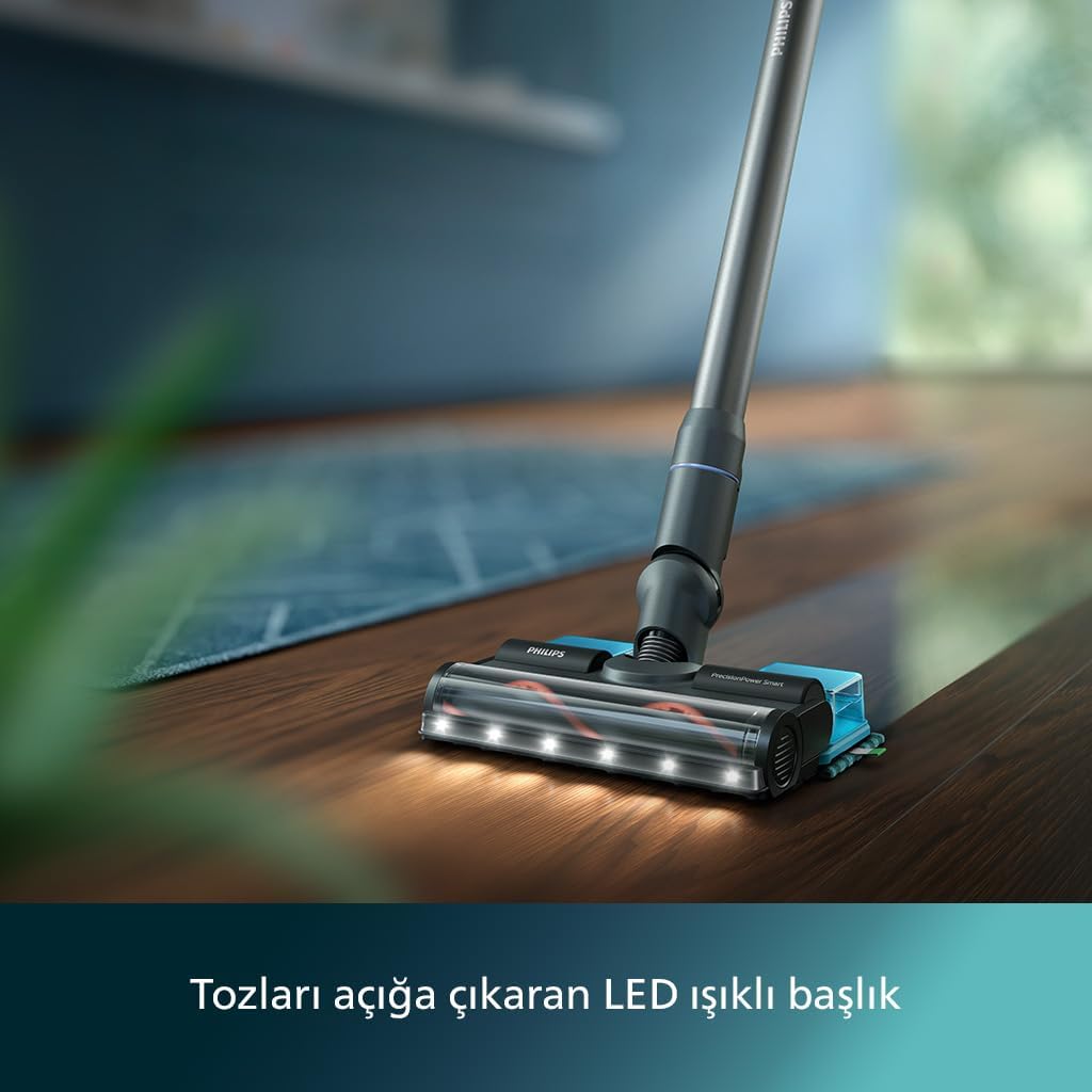 Philips 7000 Serisi Aqua 25.2 V Kablosuz Dik Süpürge, PowerCyclone 12, TriActive Akıllı Başlık, 80 dk'ya kadar Şarj, 3 Aşamalı Filtreleme, XC7053/01
