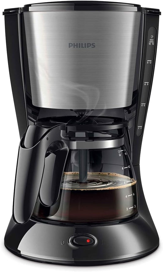 Philips HD7462/20 Kahve Makinesi, Cam Sürahi, 1.2L Kapasite, Makinede Yıkanabilir, 1000 W, Siyah, Metal