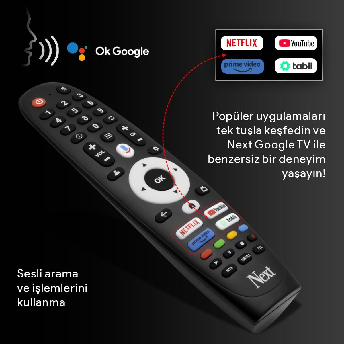 Next YE-55GFSG7-4K 55" 140 Ekran UHD 4K Google Android TV