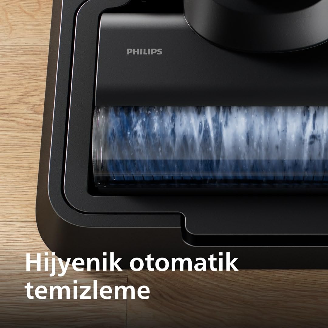 Philips Kablosuz Dikey Süpürge, Otomatik Temizleme ve Şarj İstasyonu,