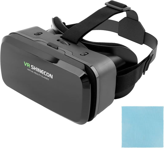 LVOERTUIG VR Headsets Virtual Reality Headsets for Phone Cell Phone 3D Glasses Helmets VR Goggles for TV Movies Video Games Support 4-6inches Mobile Screen,100° Large Viewing Angle(Black)