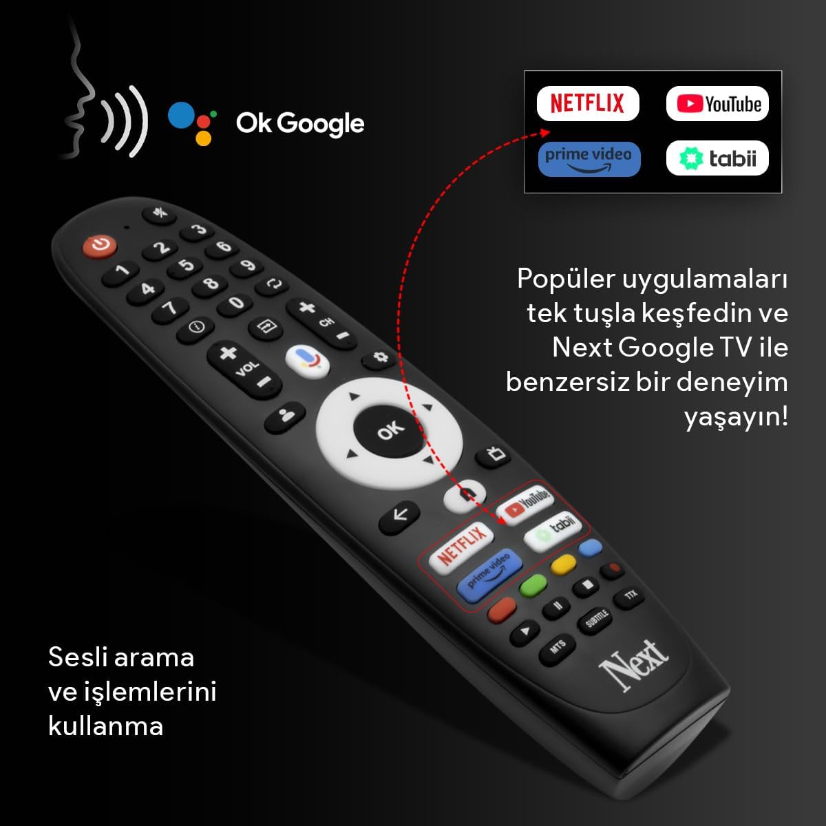 Next YE-55GFSG7-4K 55" 140 Ekran UHD 4K Google Android TV