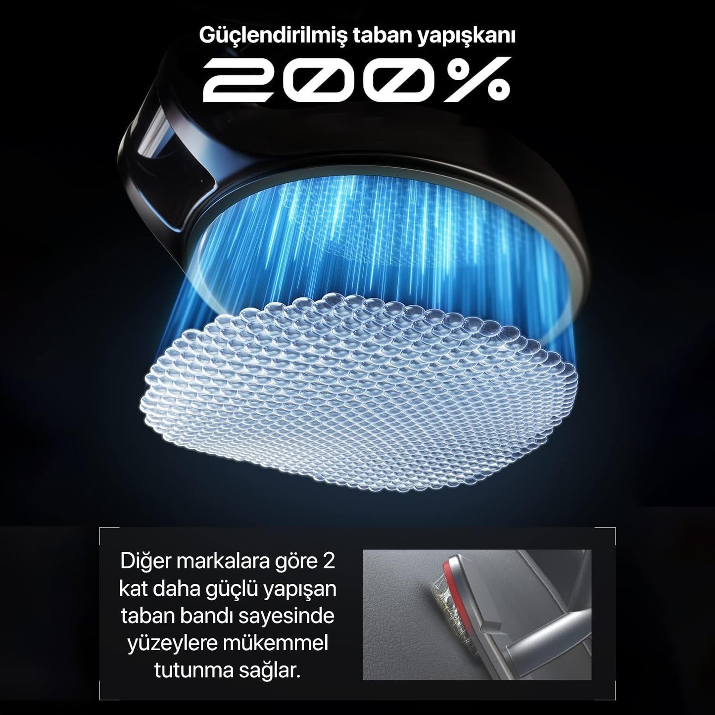 Minesk Magsafe ile Uyumlu Ultra Güçlü Mıknatıslı ve 360 Dönebilen yüksekliği ve Ekran Açısı Ayarlanabilen Vakum Sistemli Akıllı Telefon Tutucu (Vakumlu Manyetik)