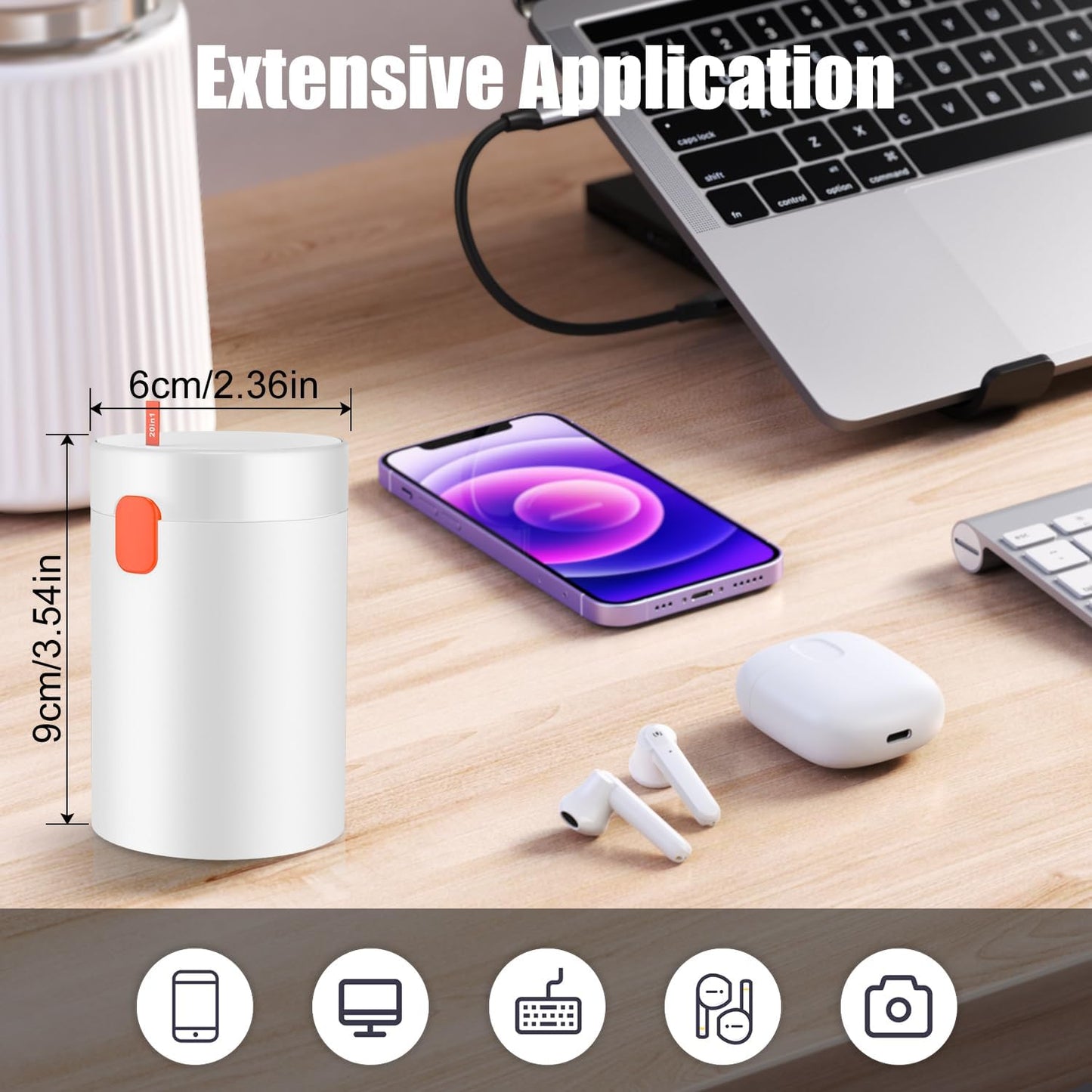 VICHYIE 20'si 1 Arada Klavye ve Kulaklık Temizleme Seti - AirPods 1/2/3/Pro, PC, Dizüstü Bilgisayar, Cep Telefonu, Kamera İçin Aksesuar