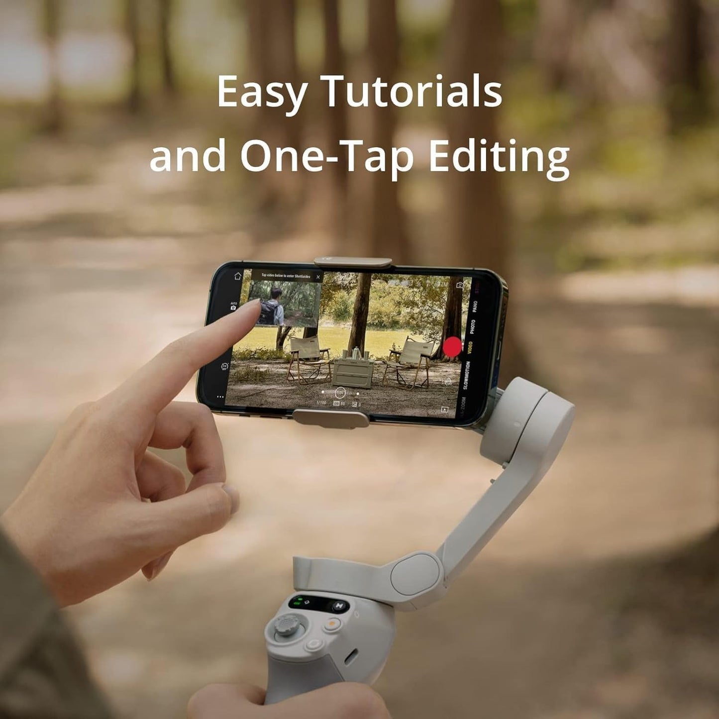 DJI OSMO Mobile SE akıllı telefon gimbal, 3 eksenli sabitleme, kullanışlı ve katlanabilir, ShotGuides'li Android ve iPhone gimbal, ActiveTrack 5.0 özellikli akıllı telefon gimbal, vlog sabitleyici