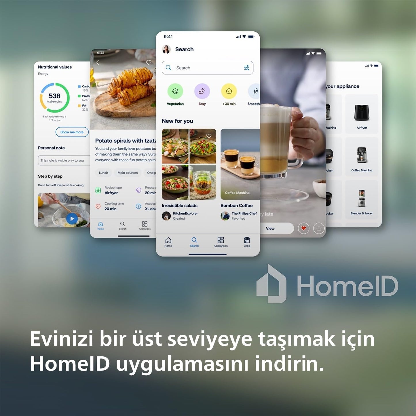 Philips 3000 Serisi Airfryer Large, Rapid Air Teknolojisi 4,1L, 7 Ayarlı Dokunmatik Ekran, Sıcak Tutma Özelliği, HomeID Uygulaması, Kullanımı ve Temizlemesi Kolay, HD9243/90