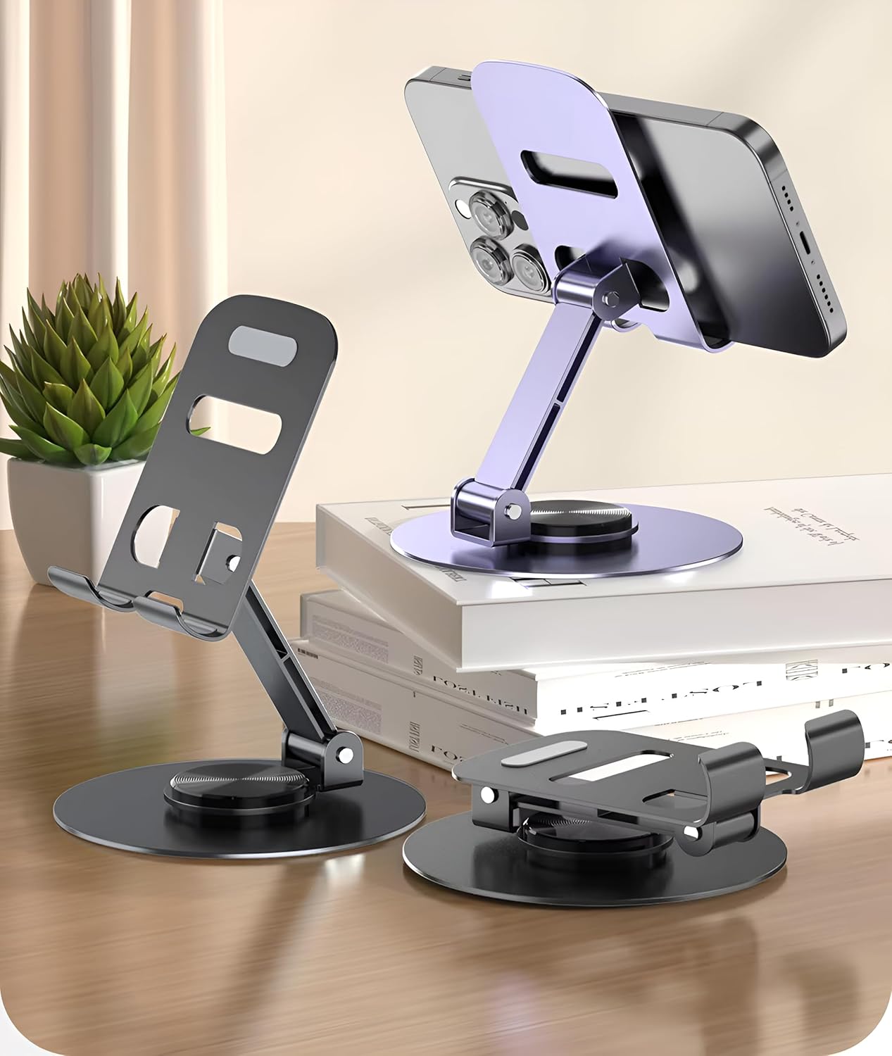 Minesk Magsafe ile Uyumlu Ultra Güçlü Mıknatıslı ve 360 Dönebilen yüksekliği ve Ekran Açısı Ayarlanabilen Vakum Sistemli Akıllı Telefon Tutucu (Vakumlu Manyetik)