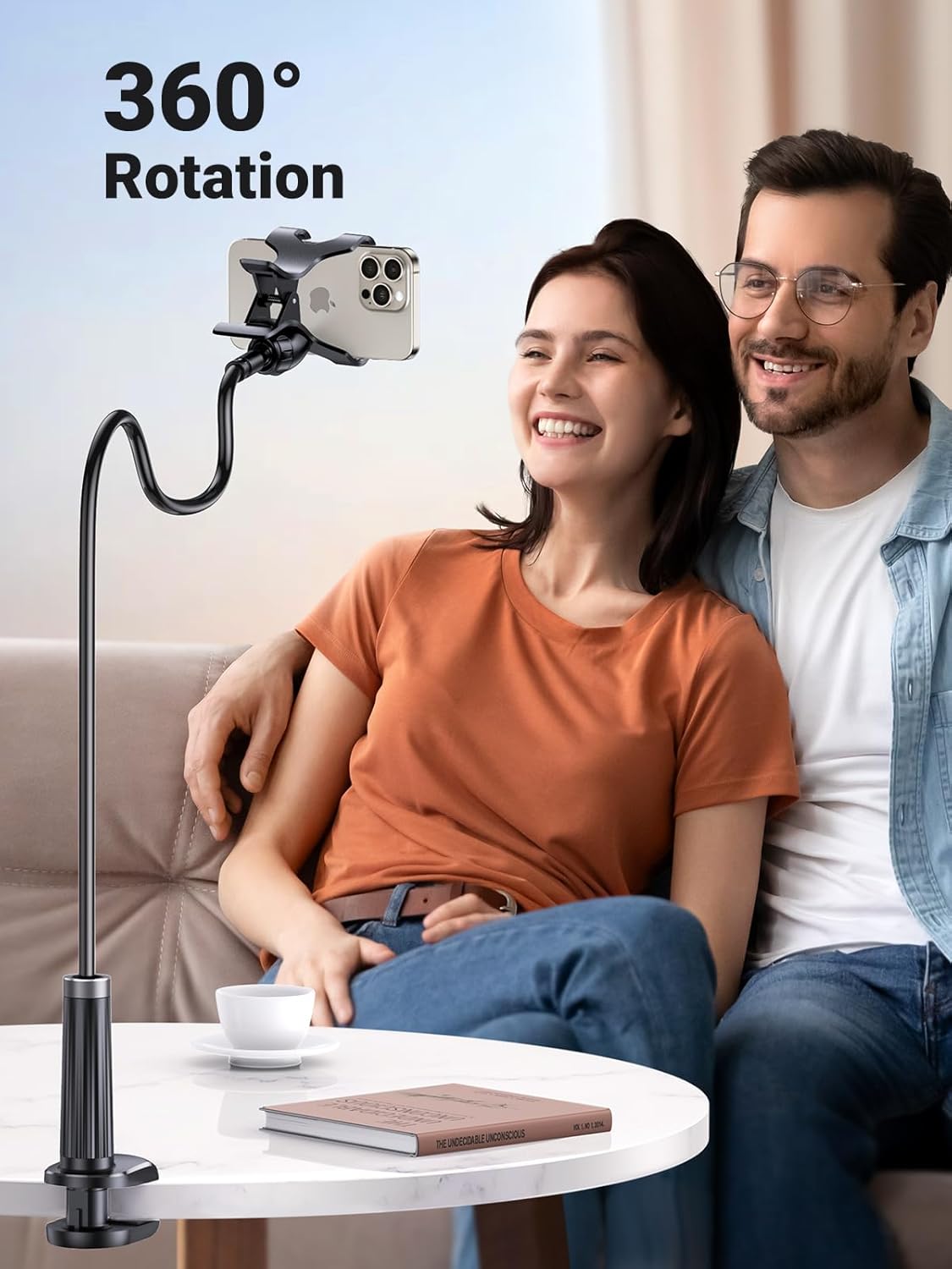 Ugreen Flexible Esnek Yatak Masa Telefon Tutucu Siyah 90 cm