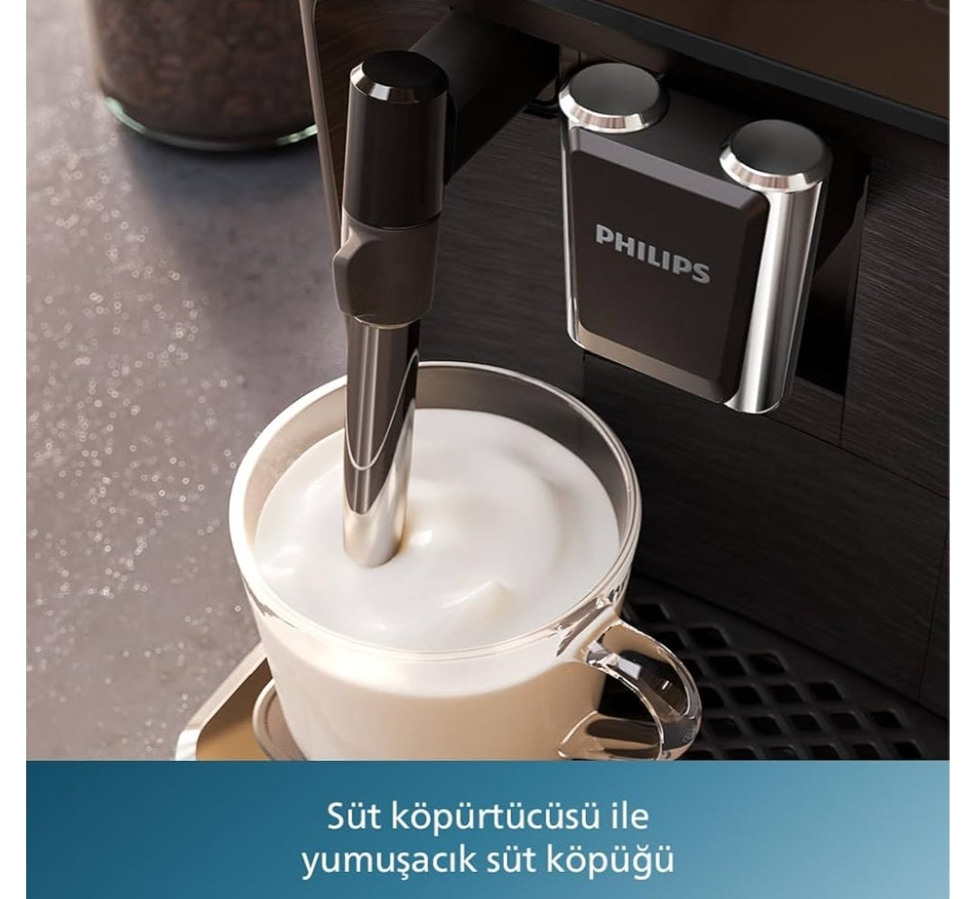 HILIPS EP2220/10 Tam Otomatik Espresso Makinası, 1.8 L Kapasite, Zamanlayıcı, AquaClean Özelliği, Siyah